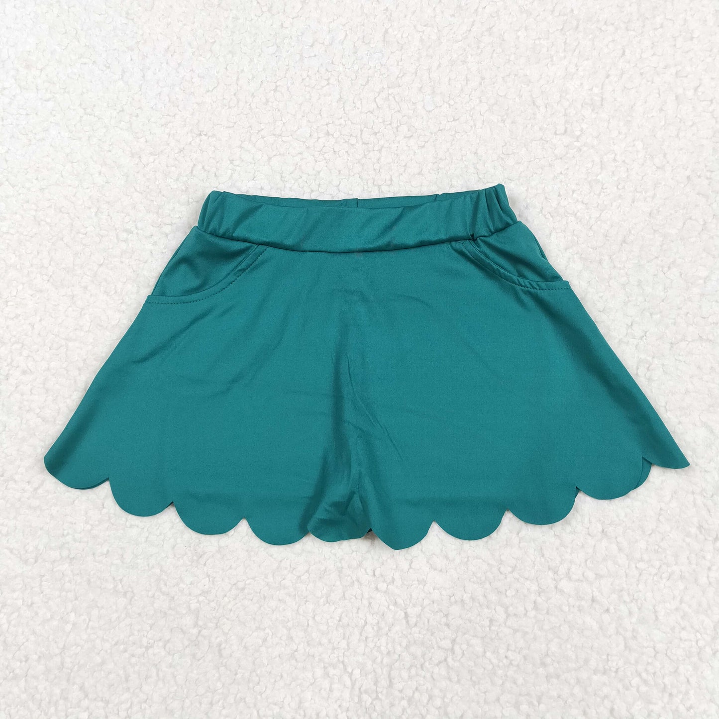 GLK0077 Green Color Girls Summer Bottom Yoga Shorts Skirts