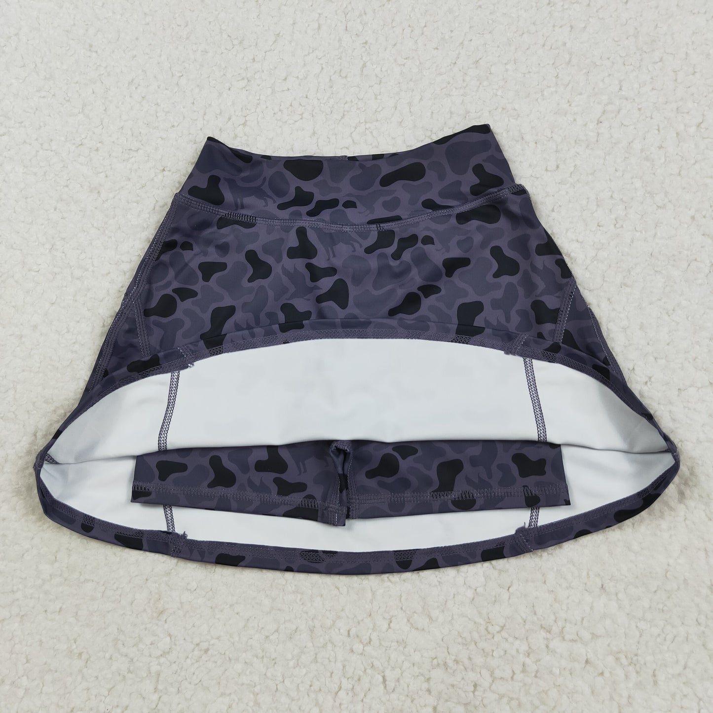 GLK0130 Black Camo Girls Summer Bottom Yoga Skirts