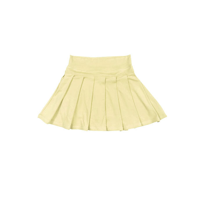 (Pre-order)GLK0214 Yellow Color Girls Summer Bottom Yoga Skirts
