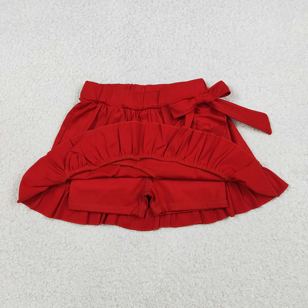 GLK0215 Red Color Girls Summer Bottom Yoga Skirts Shorts
