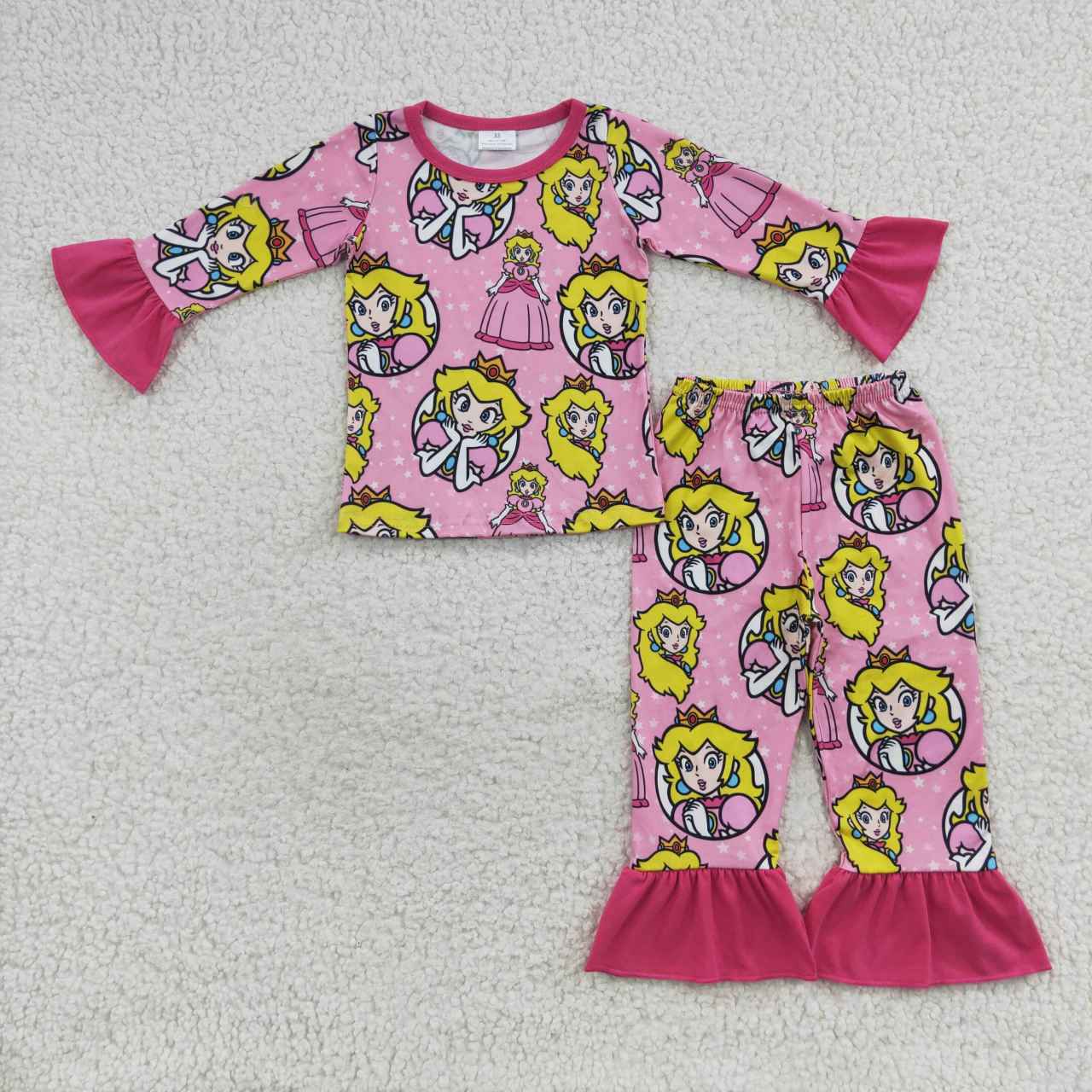(Promotion)GLP0611 Pink cartoon princess game design girls pajamas