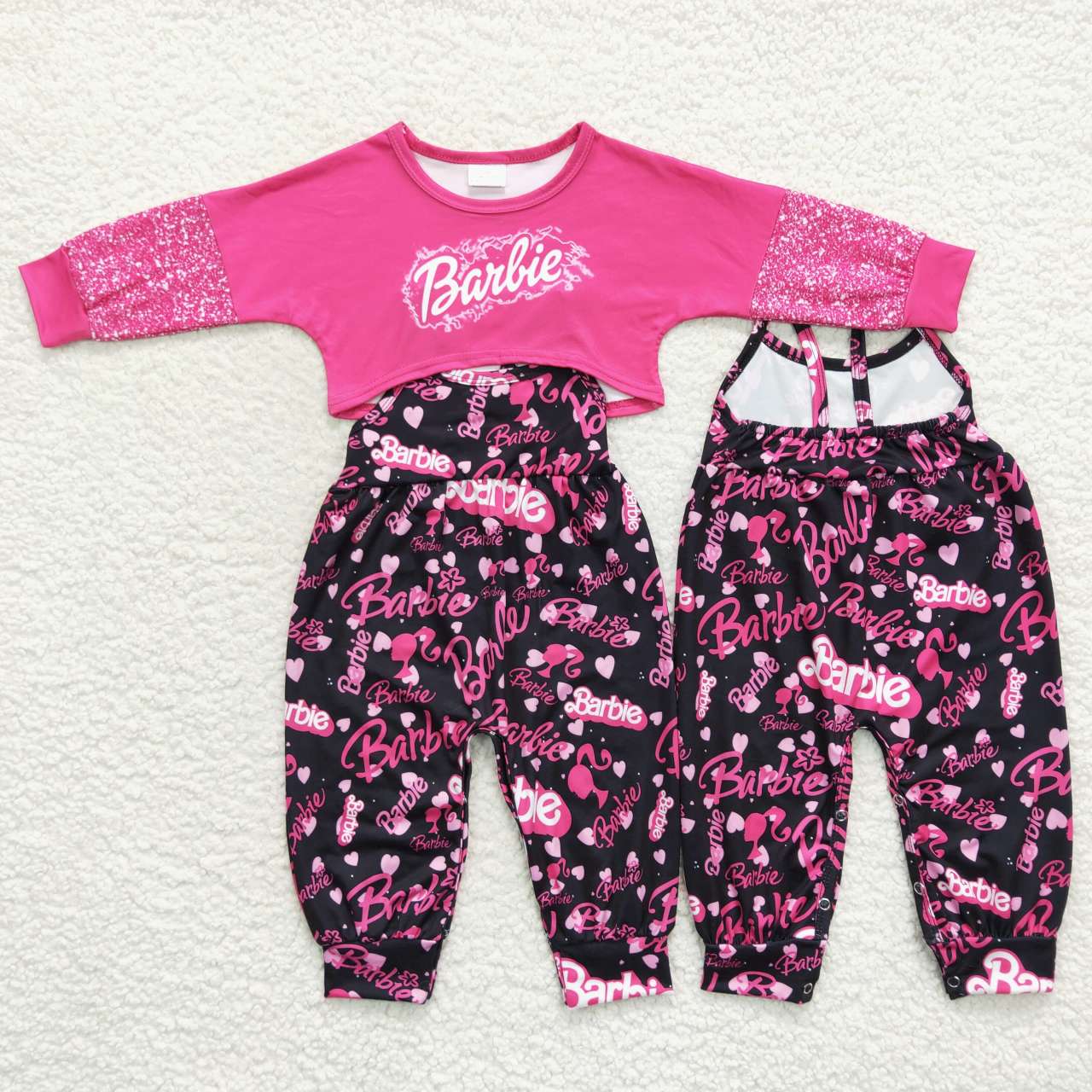 GLP0685 Hot pink BA design girls fall jumpsuit