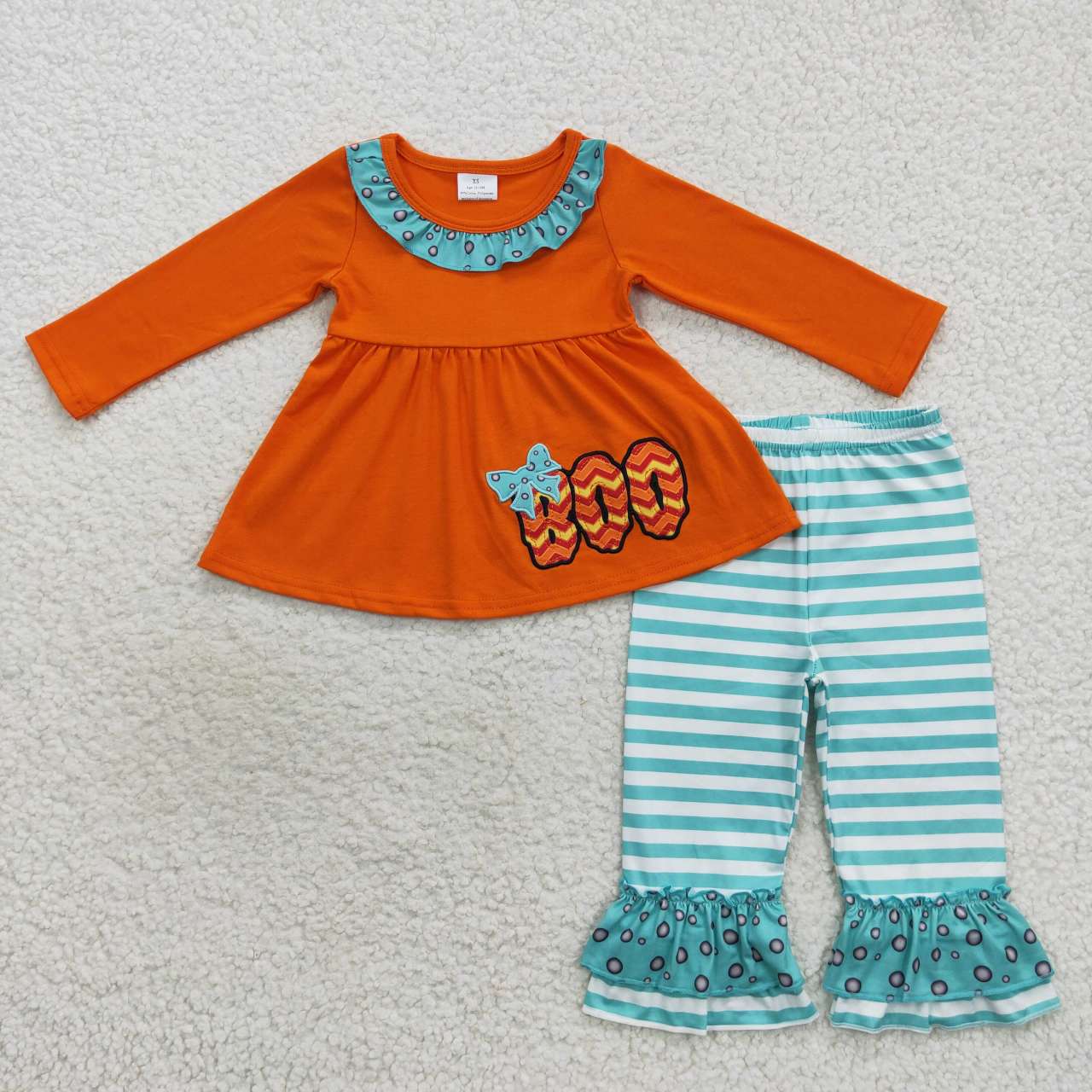 BOO Embroidery Sibling Halloween Matching Clothes