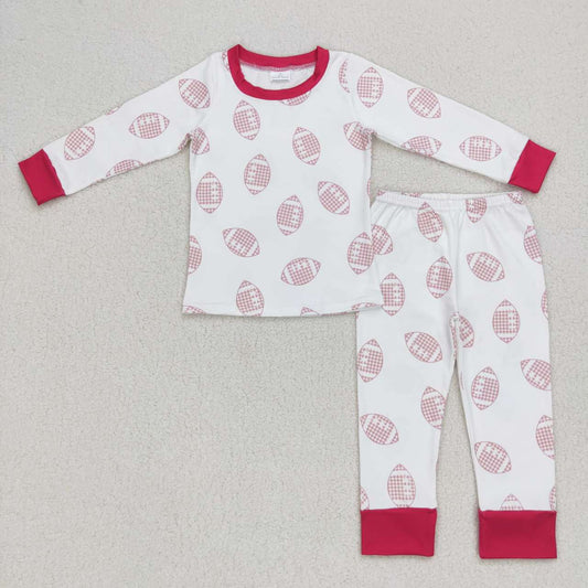 GLP0793 Football print kids pajamas clothes set