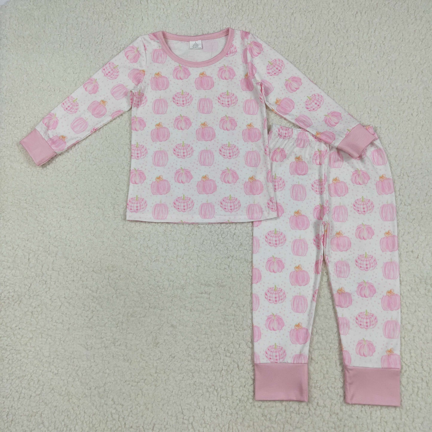Pumpkin Kids Fall Bamboo Pajamas Clothes Sibling Wear