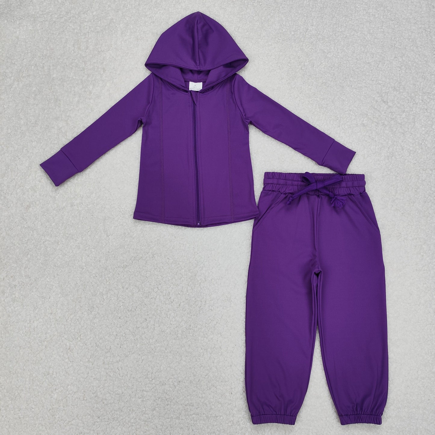 Purple Color Girls Yoga Clothes Sisters Matching Wear