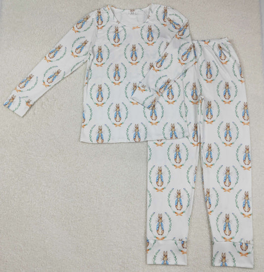 GLP2219 Adult Bunny Print Woman Easter Pajamas Clothes Set