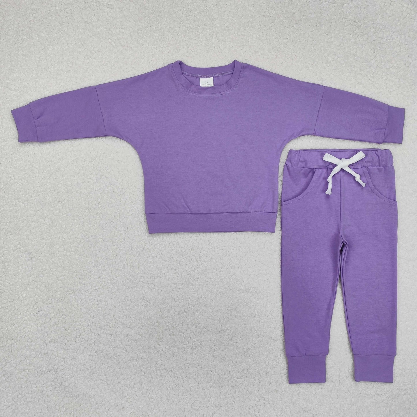 GLP2249 Purple Color Girls Pockets Sports Clothes Set