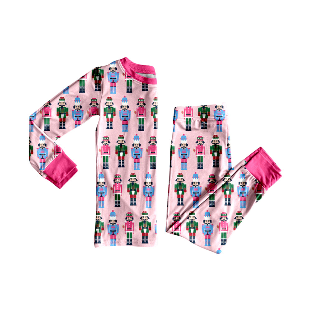 (Pre-order)GLP2747 Nutcracke* Soldier Print Girls Christmas Pajamas Clothes Set