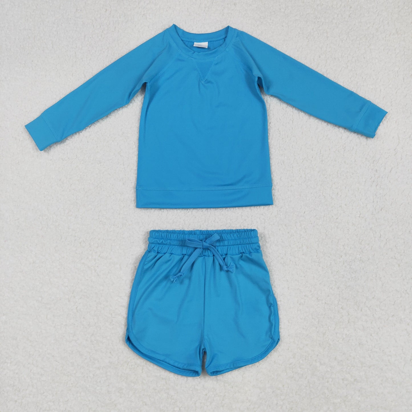 4 Colors Long Sleeve Top Shorts Girls Yoga Outfits Sisters Wear