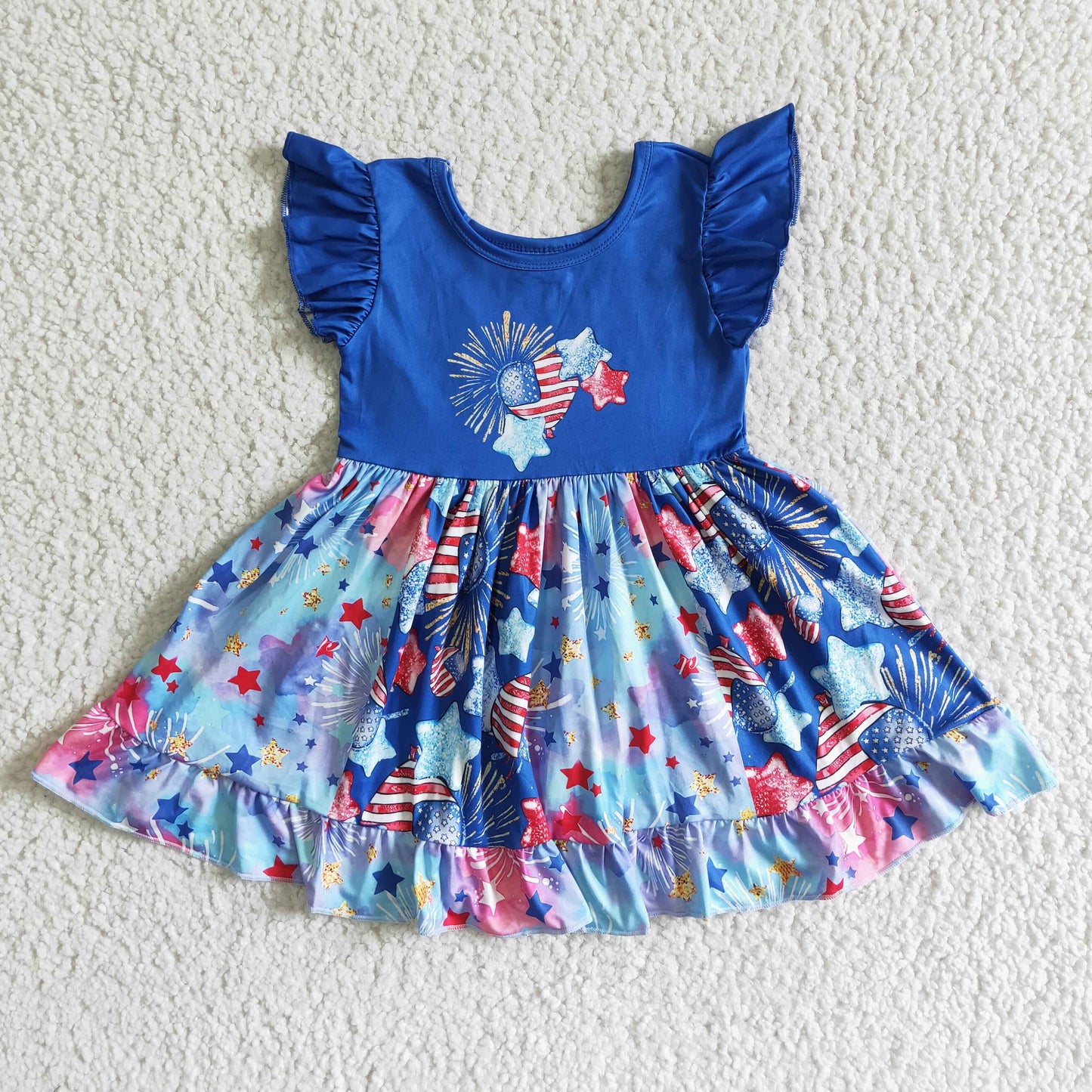 (Promotion)Girls 4th of July dress   GSD0070