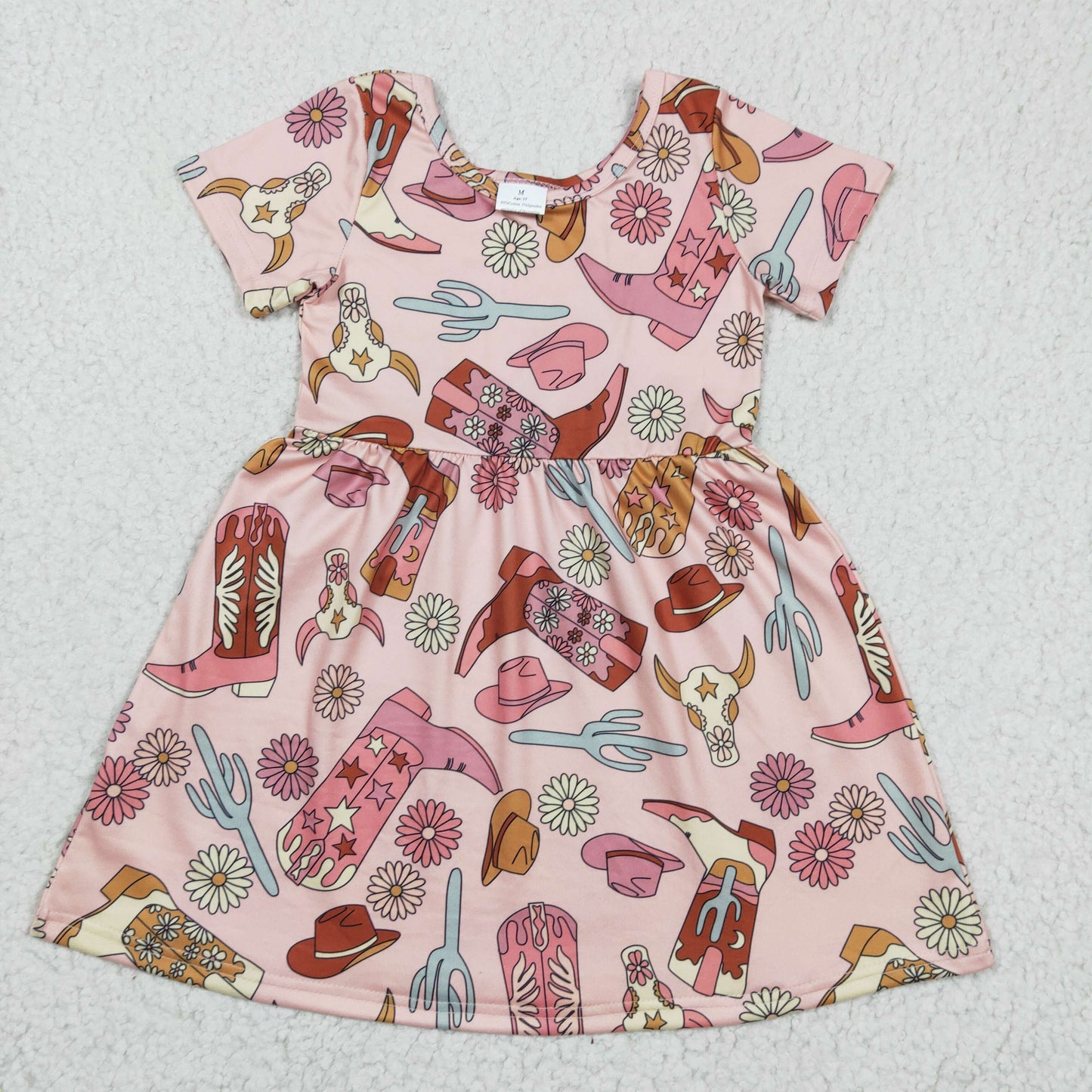 (Promotion)Girls western print summer dress    GSD0205