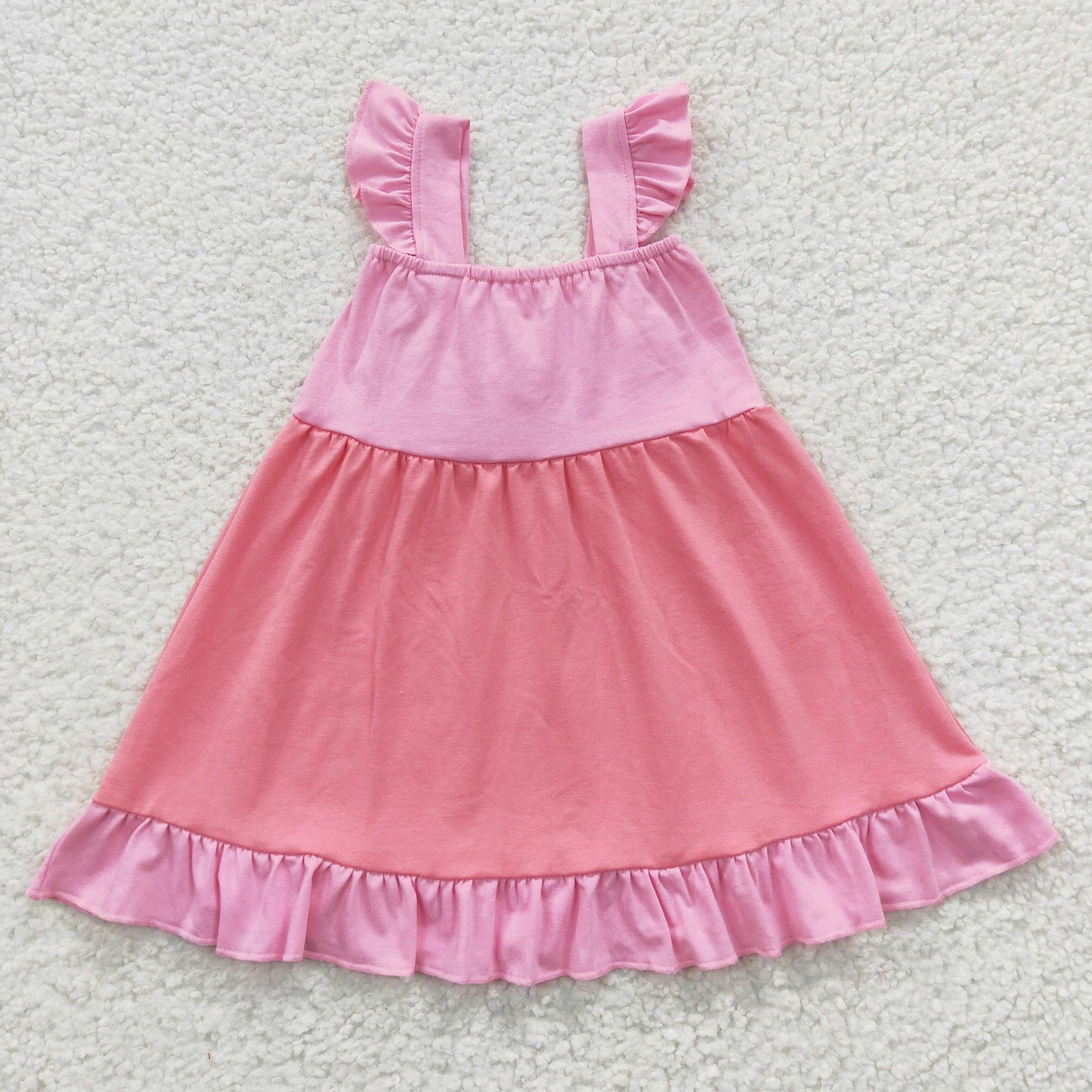 GSD0340 Girls pink cotton princess design summer dress