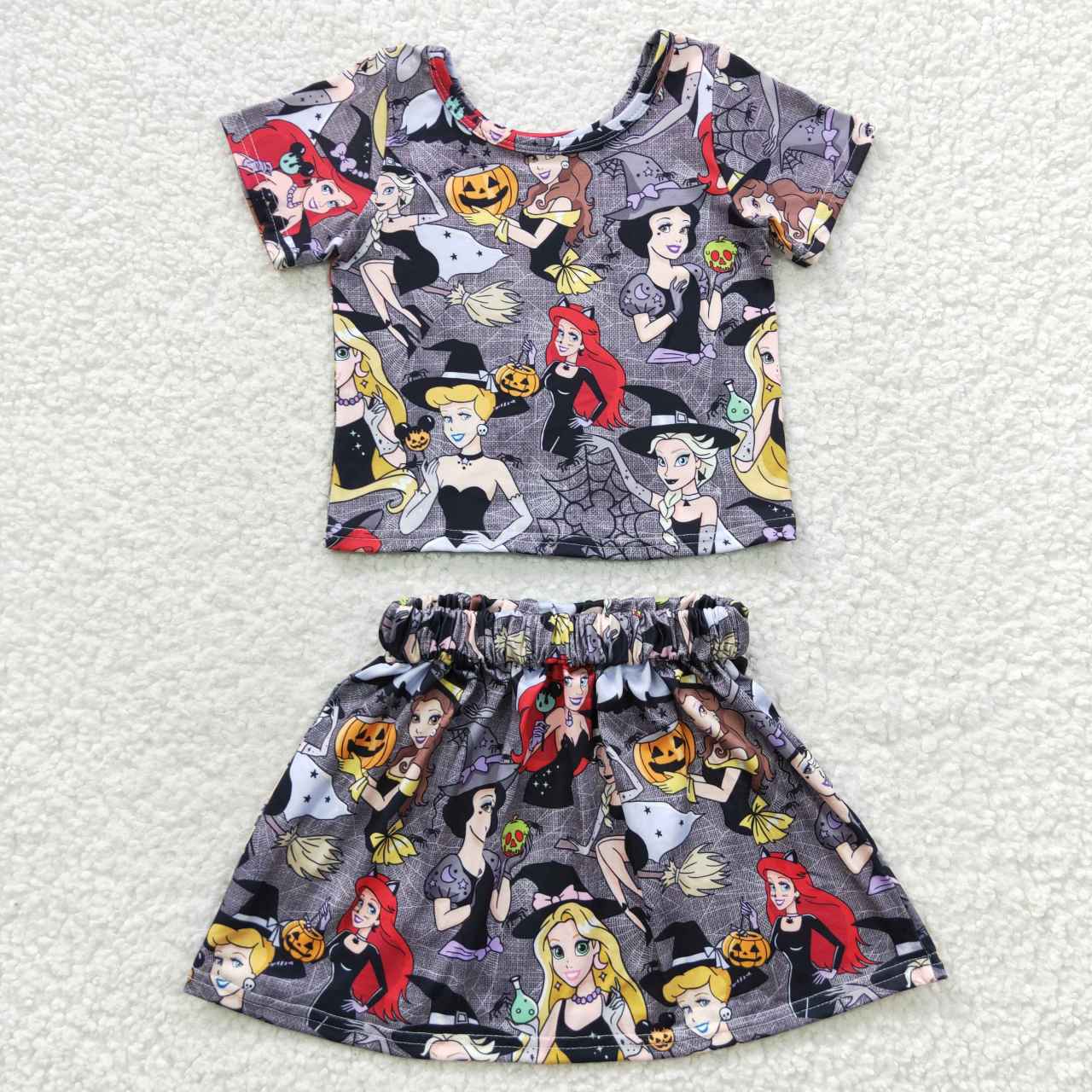 GSD0424 Girls black princess skirt Halloween clothes set