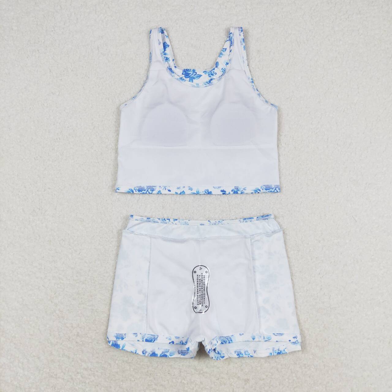 6 Colors Tank Top Skirts Shorts Girls Summer Yoga Clothes Set Sisters Wear