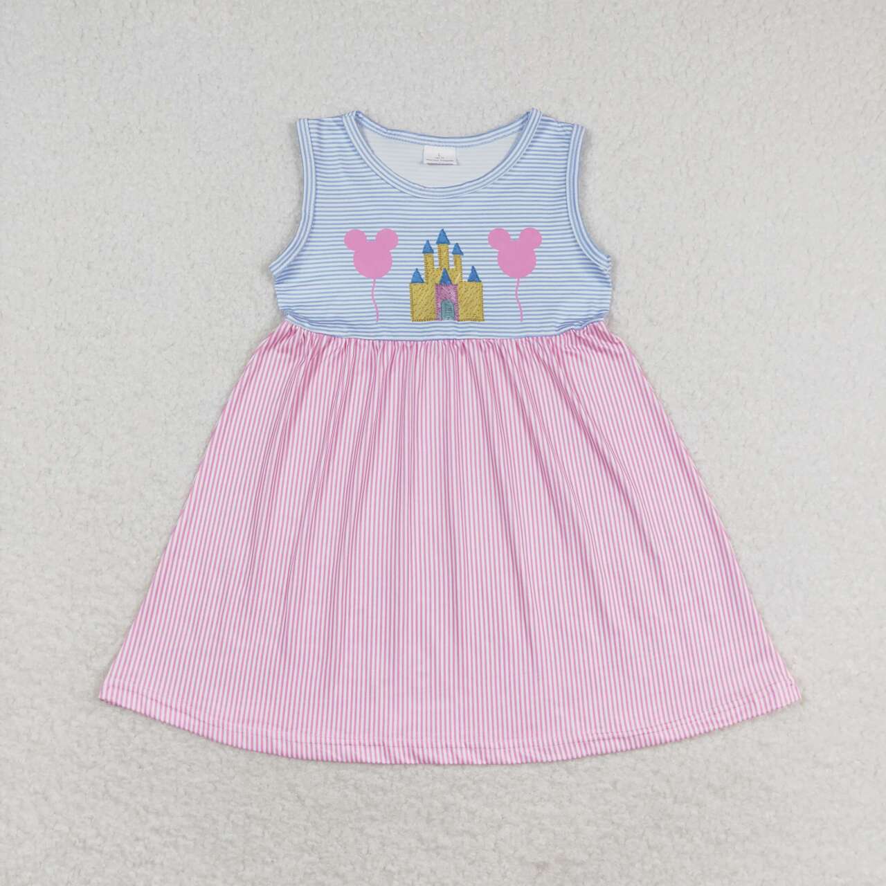 Cartoon Castle Print Sisters Summer Matching Clothes