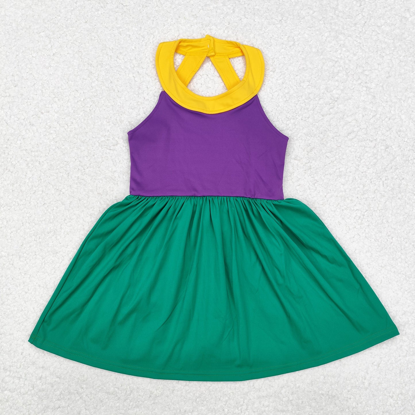 4 Styles Purple Green Yellow Color Girls Mardi Gras Yoga Clothes Sisters Wear
