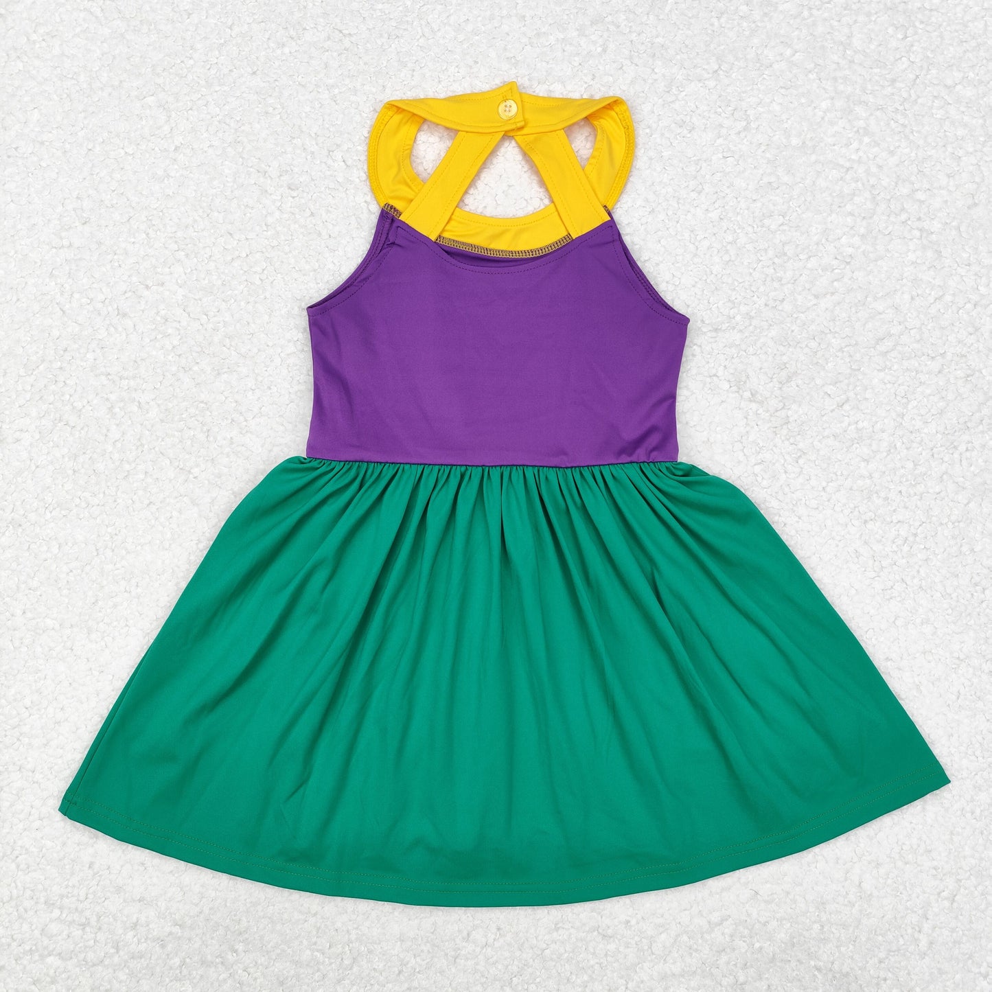 4 Styles Purple Green Yellow Color Girls Mardi Gras Yoga Clothes Sisters Wear