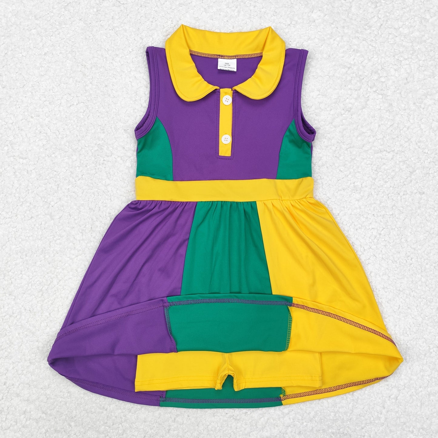 4 Styles Purple Green Yellow Color Girls Mardi Gras Yoga Clothes Sisters Wear