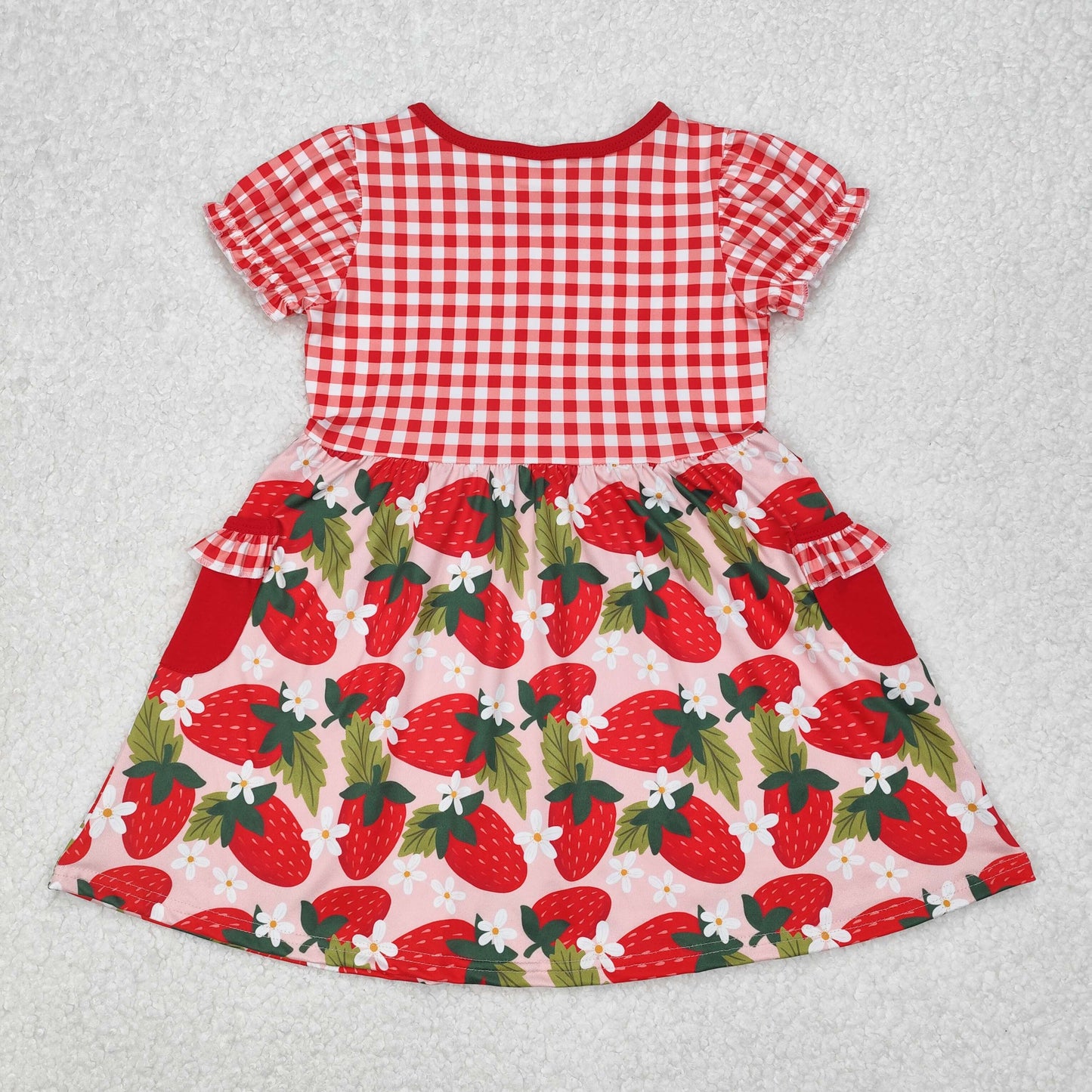 Strawberry Flowers Print Sisters Summer Matching Clothes