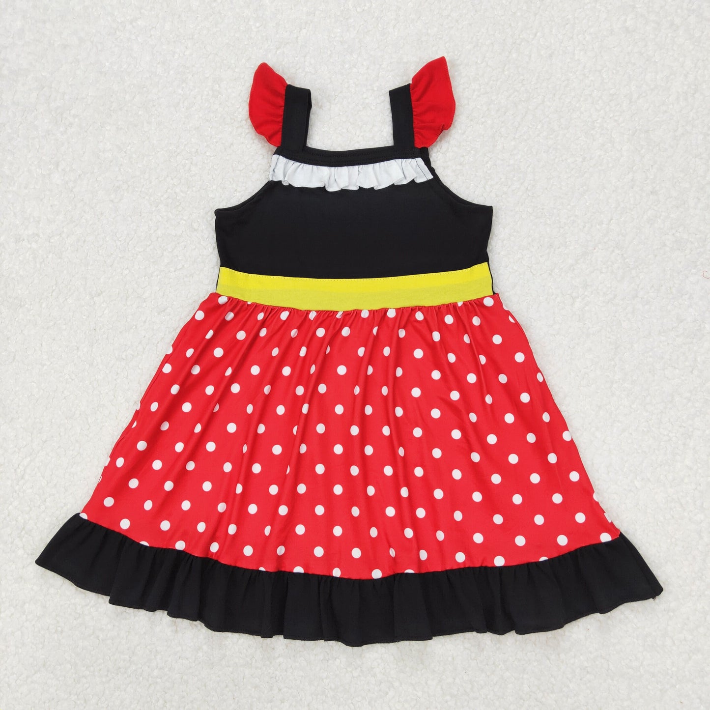 8 Design Cartoon Princess Girls Summer Knee Length Dress Sisters Wear