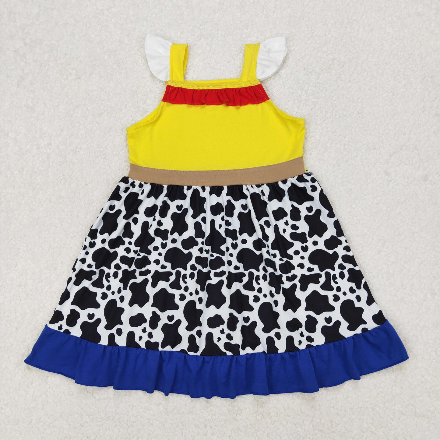 8 Design Cartoon Princess Girls Summer Knee Length Dress Sisters Wear