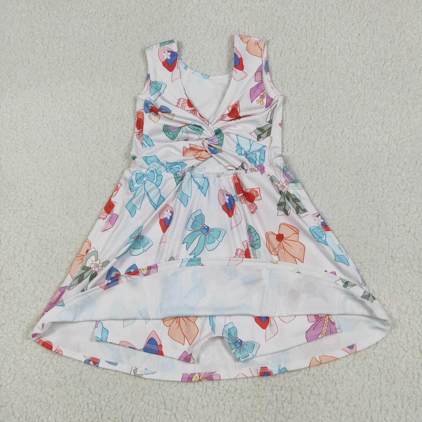 Cartoon Princess Bows Shorts Skirts Girls Summer Yoga Clothes Sisters Wear