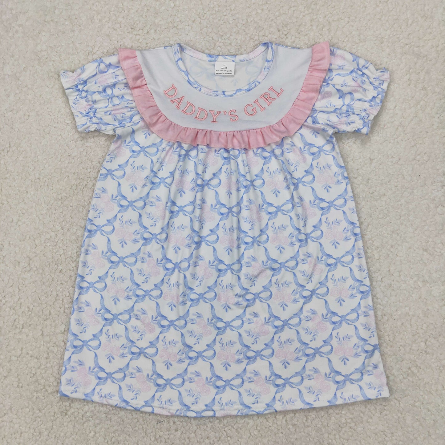 DADDY'S GIRL & BOY Embroidery Sibling Summer Matching Clothes