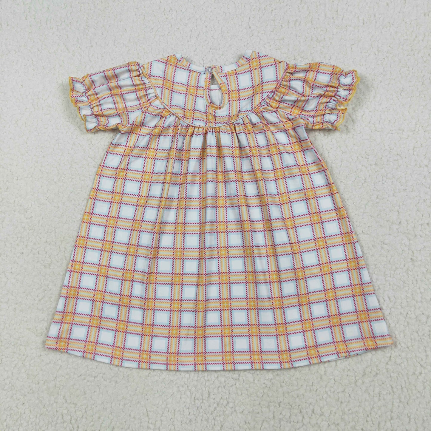 Farm Animals Embroidery Plaid Sisters Smocked Matching Clothes