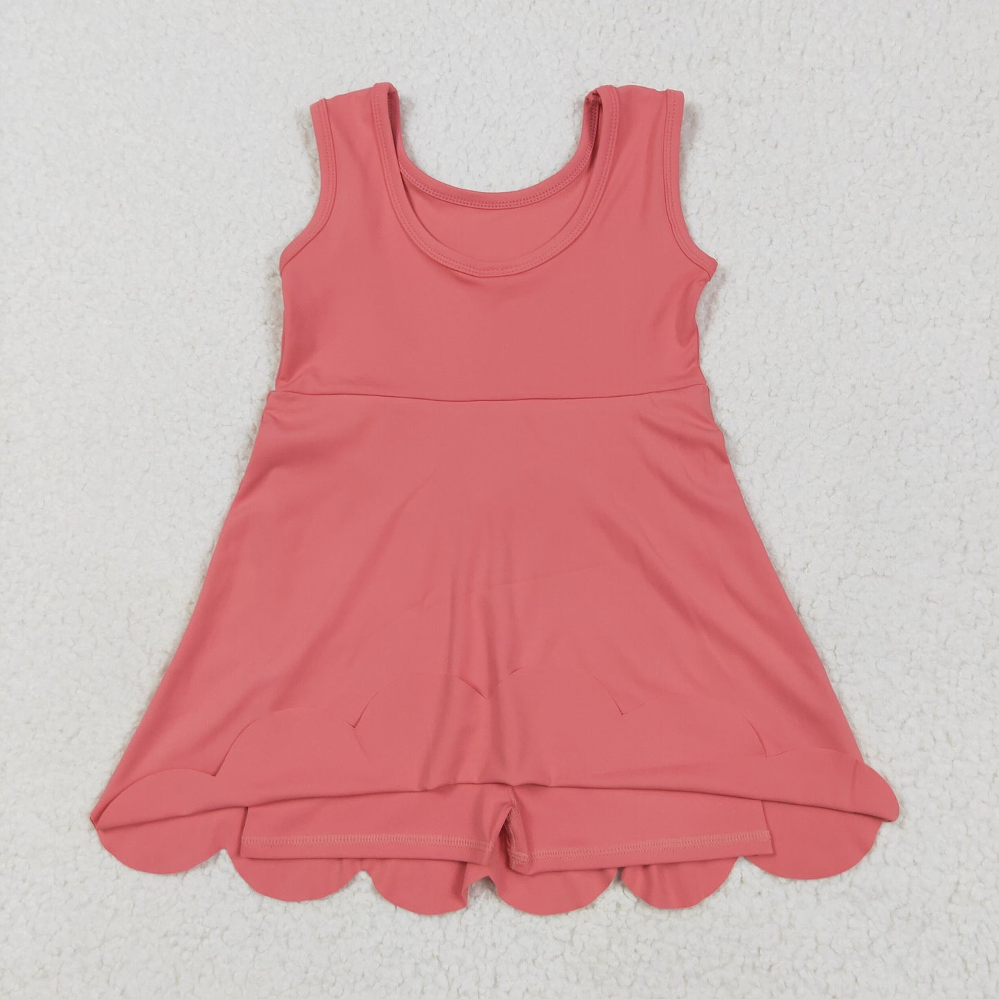 GSD2350 Coral Girls Summer Knee Length Shorts Yoga Dress