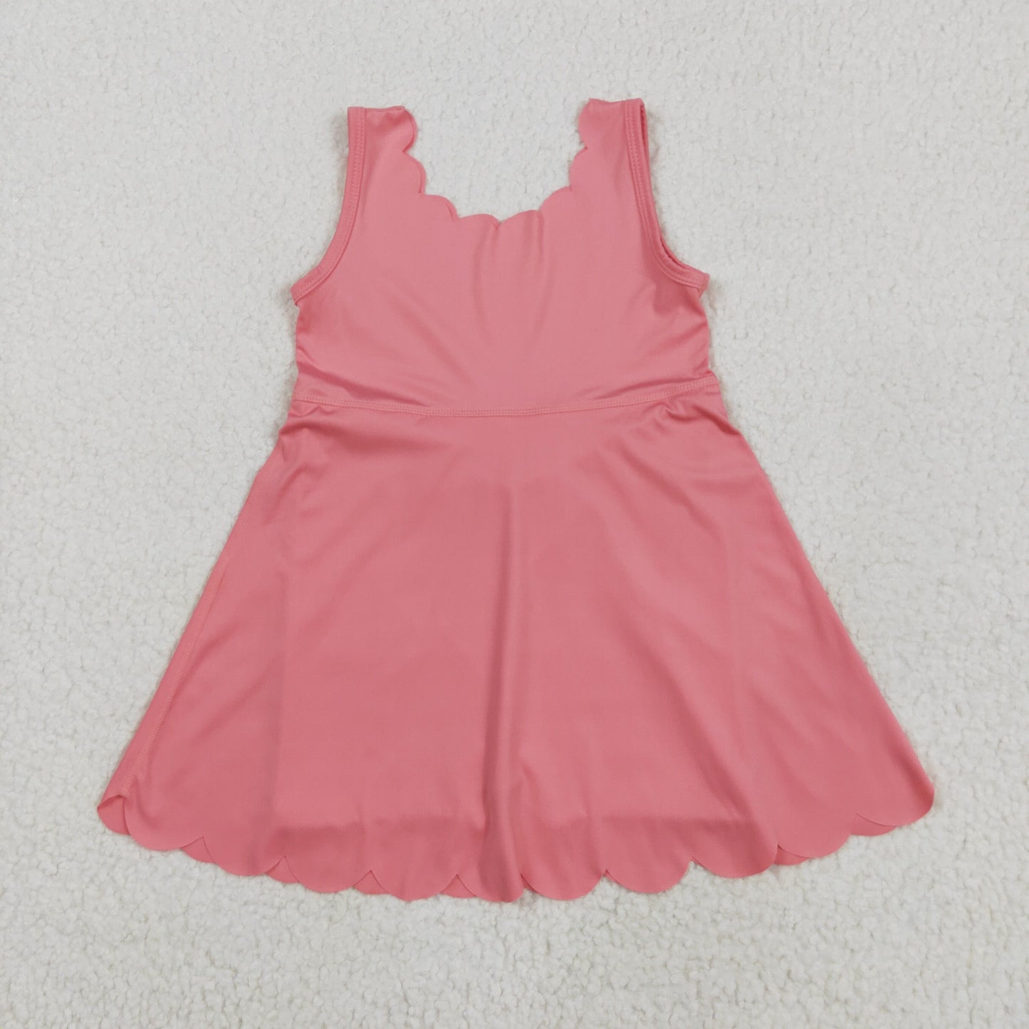 GSD2371 Pink Color Girls Summer Knee Length Yoga Dress