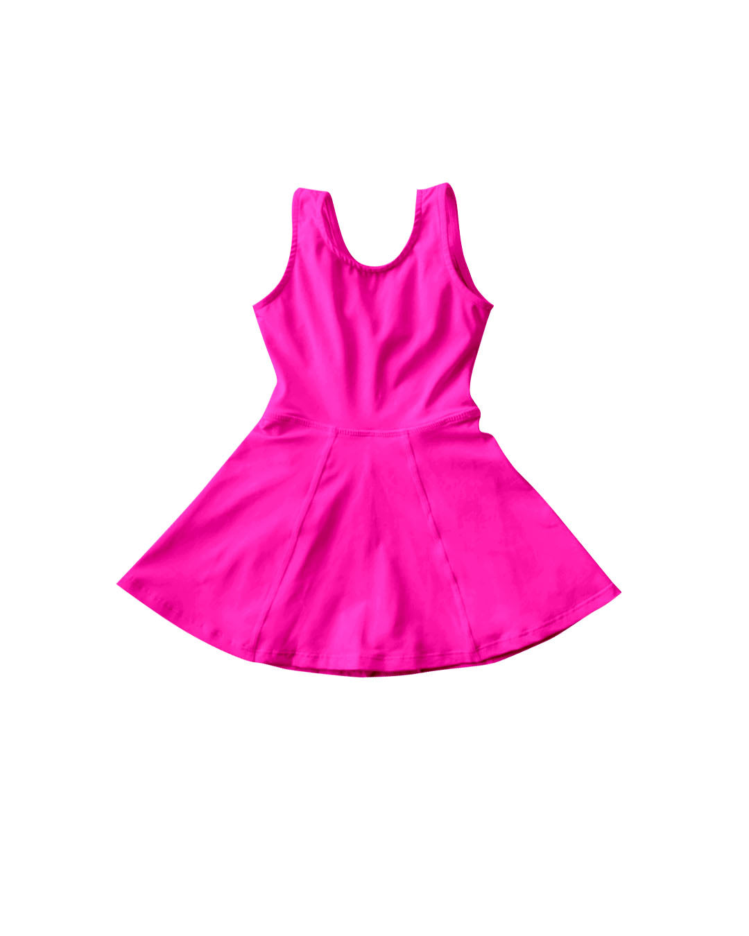 (Pre-order)GSD2431 Hot Pink Girls Summer Shorts Knee Length Yoga Dress
