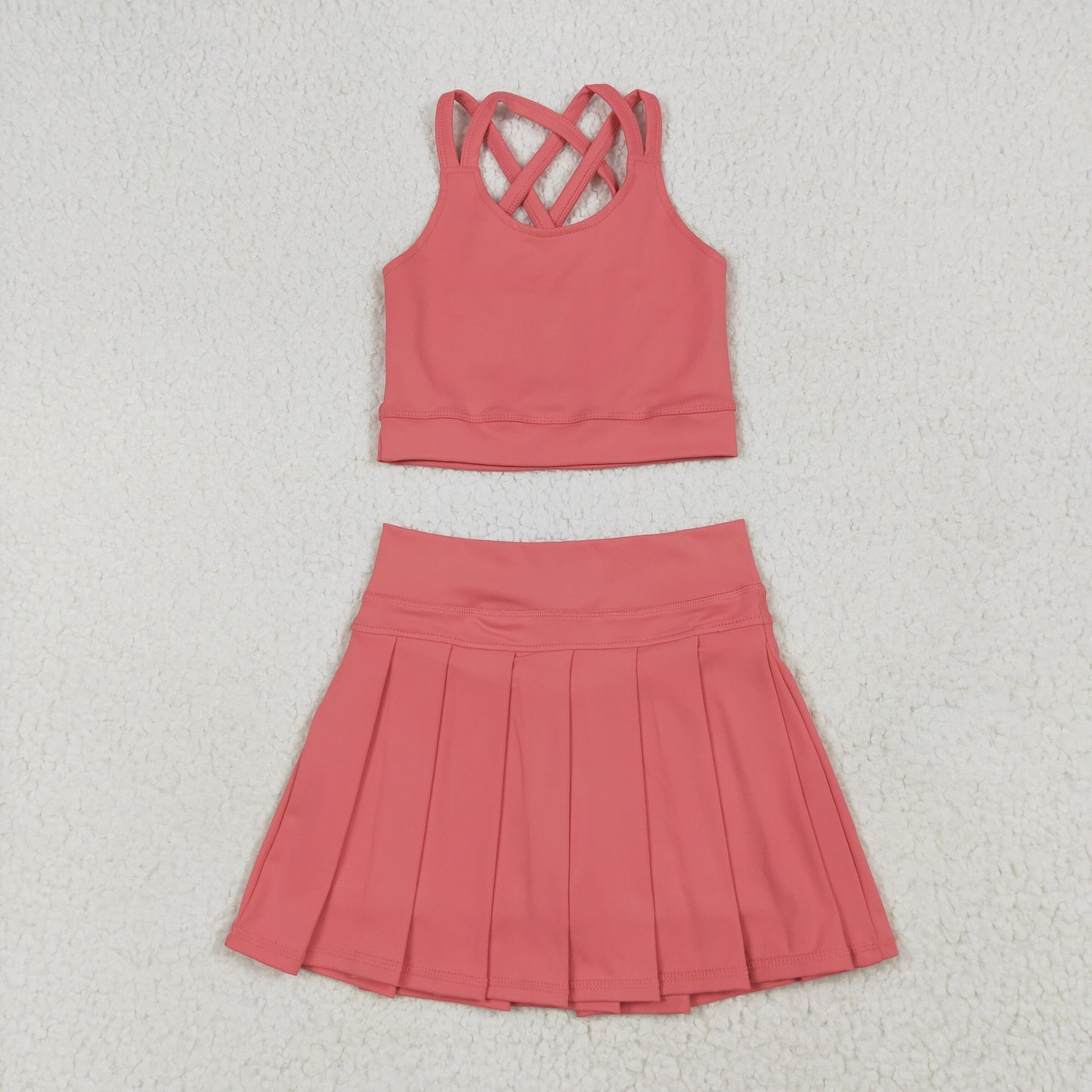 GSD2436 Watermelon Tank Top Skirts Shorts Girls Summer Yoga Outfits