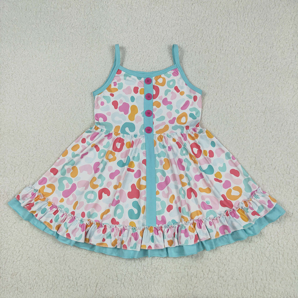 Colorful Leopard Sisters Summer Matching Clothes