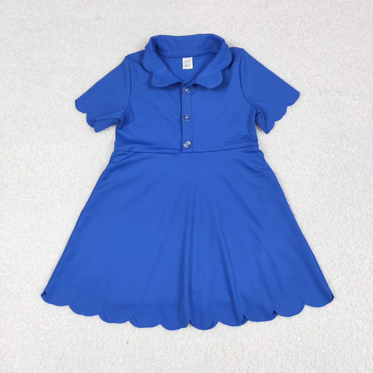 3 Colors Girls Summer Knee Length Yoga Buttons Dress Sisters Wear
