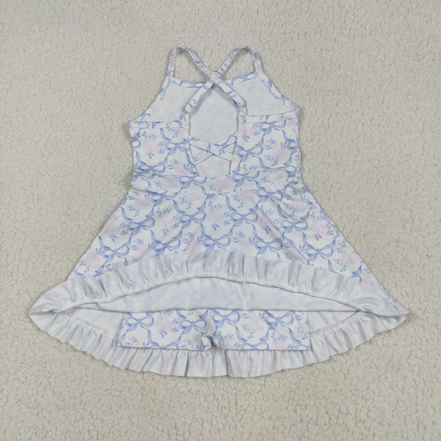 8 Print Flowers Girls Summer Knee Length Shorts Yoga Dress Sisters Wear