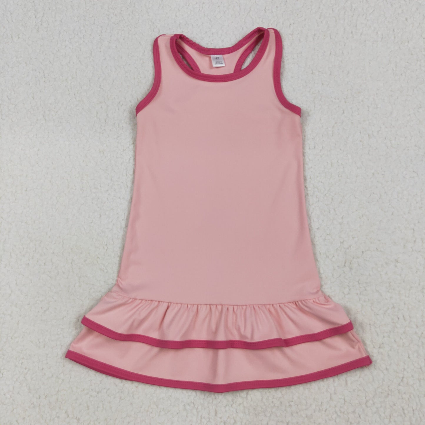 2 Colors Girls Summer Knee Length Yoga Dress Sisters Wear