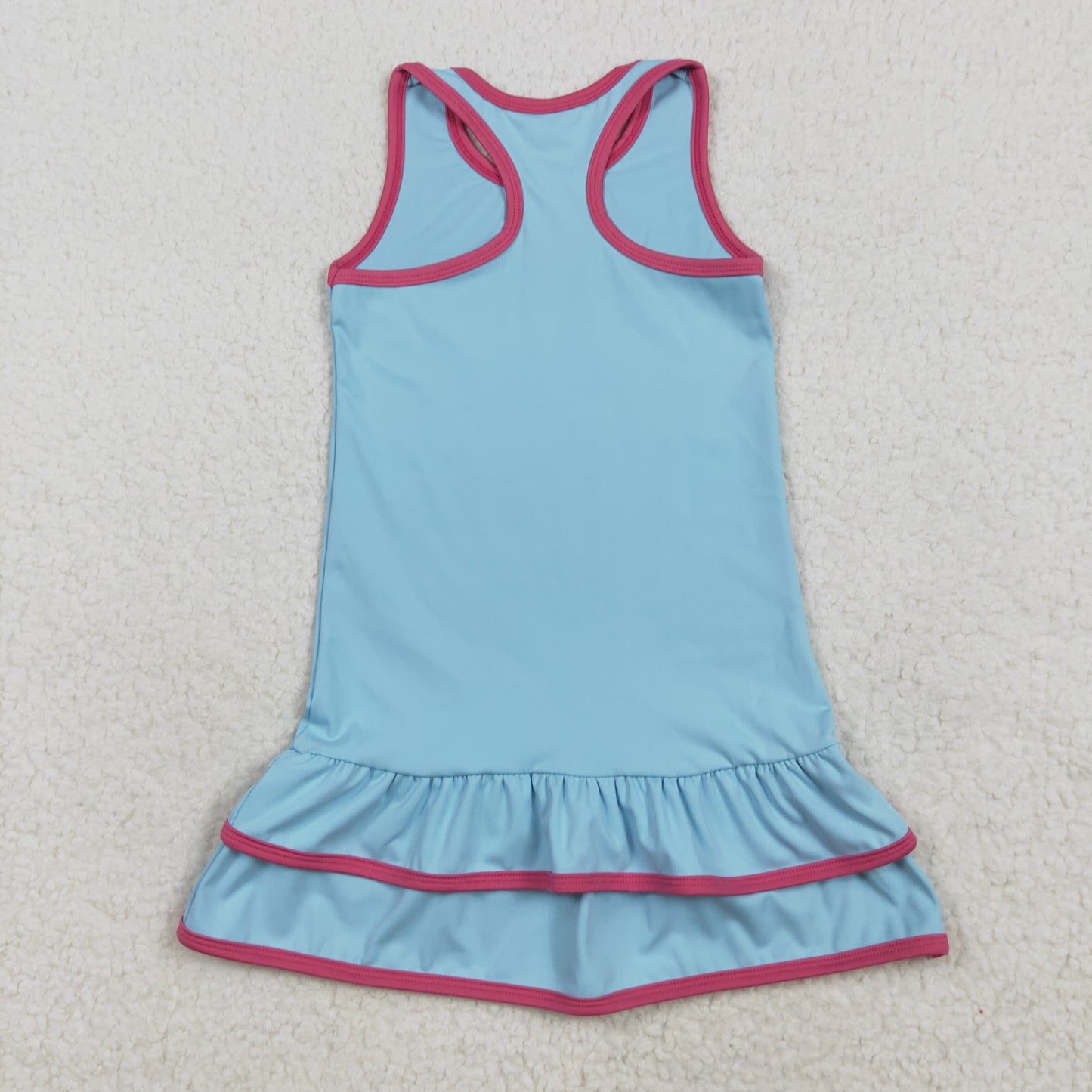2 Colors Girls Summer Knee Length Yoga Dress Sisters Wear