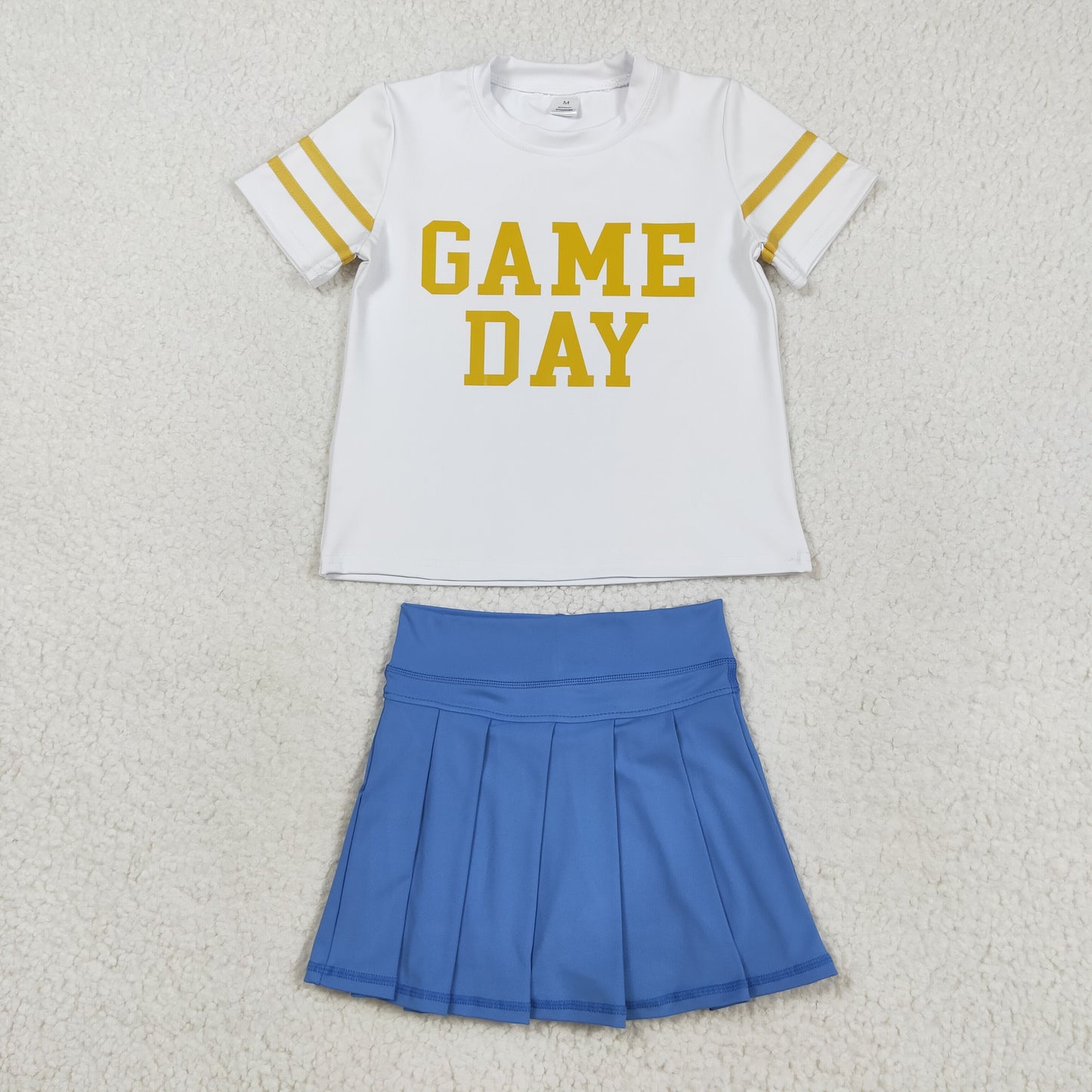7 Colors Game Day Vinyl Top Skirts Girls Summer Yoga Outfits Sisters Wear