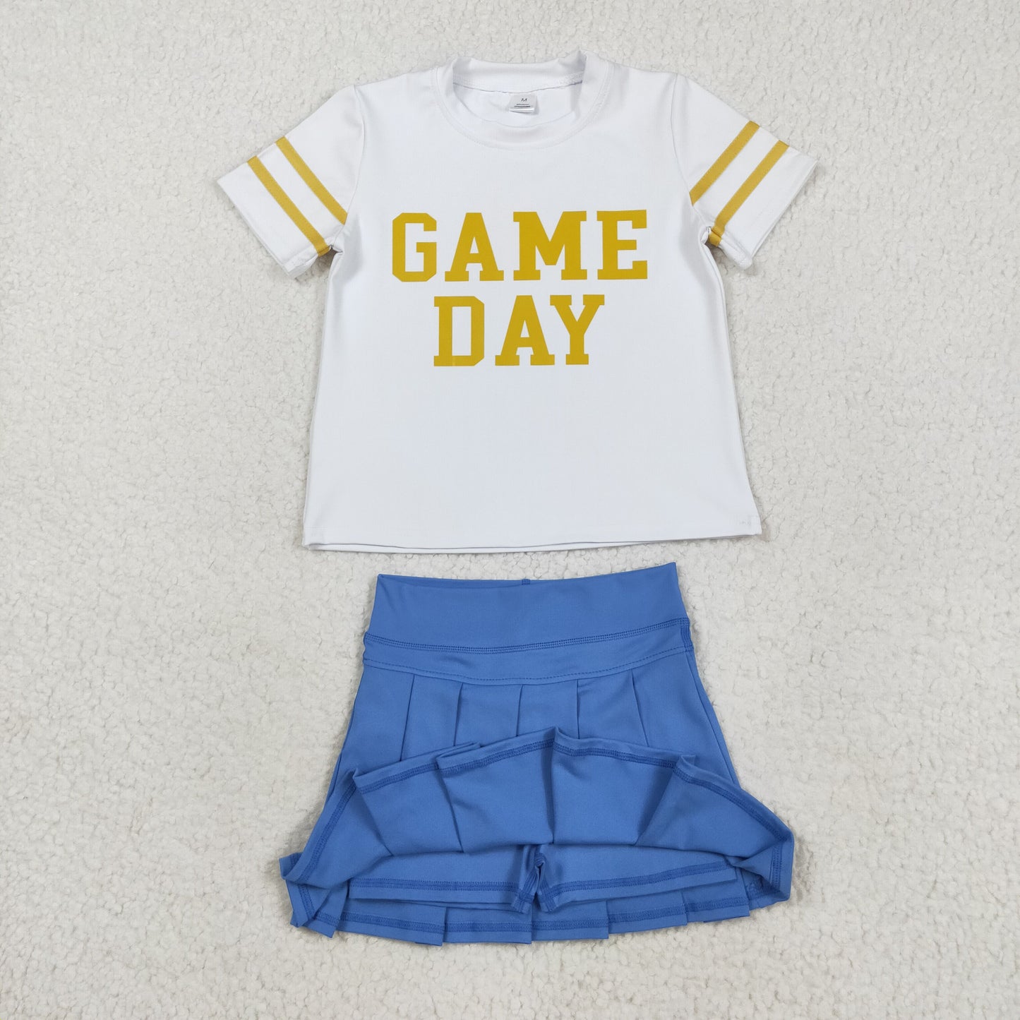 7 Colors Game Day Vinyl Top Skirts Girls Summer Yoga Outfits Sisters Wear