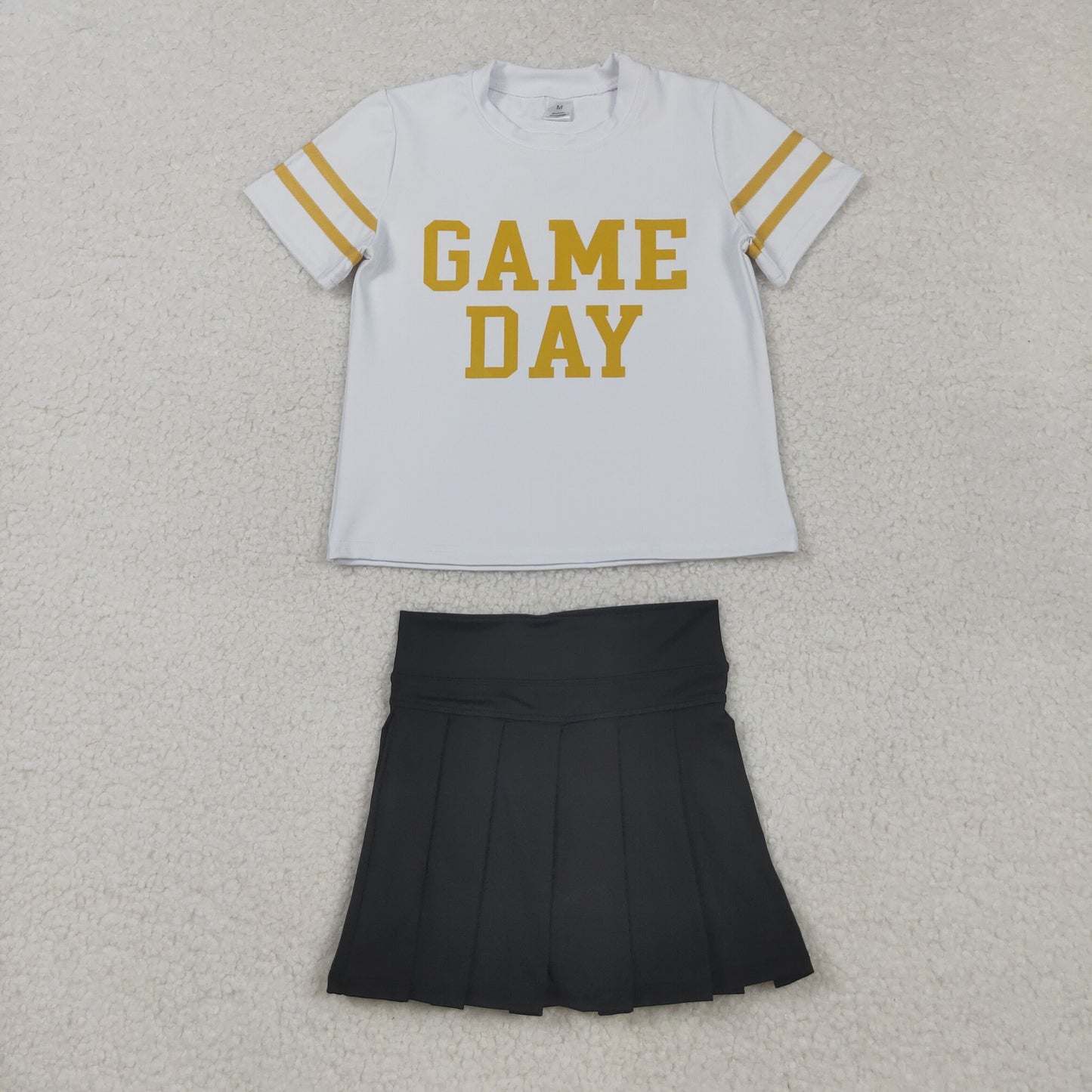 7 Colors Game Day Vinyl Top Skirts Girls Summer Yoga Outfits Sisters Wear