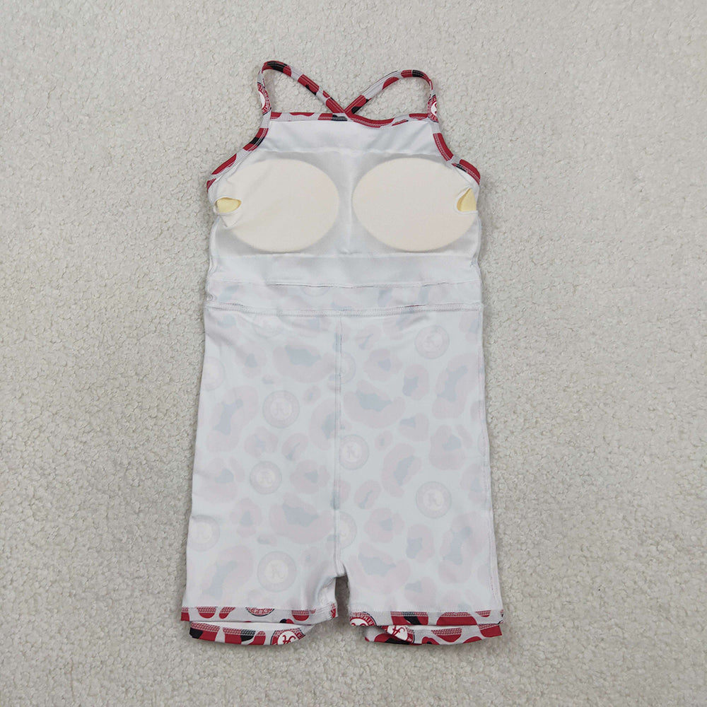 GSD3635 Team's Alabama Leopard Print Girls Summer Knee Length Yoga Dress