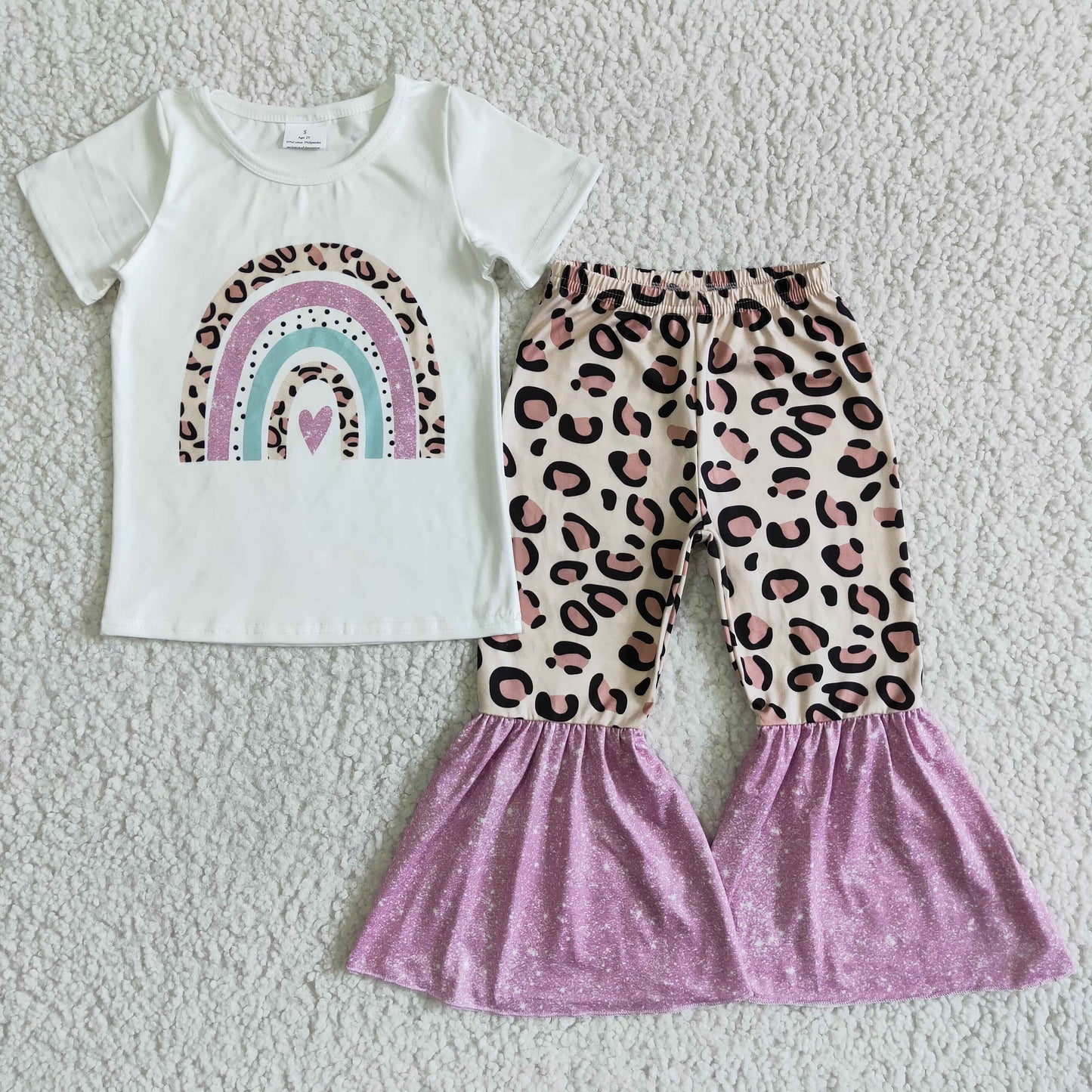 (Promotion)Short sleeve bell bottom pants outfits GSPO0036