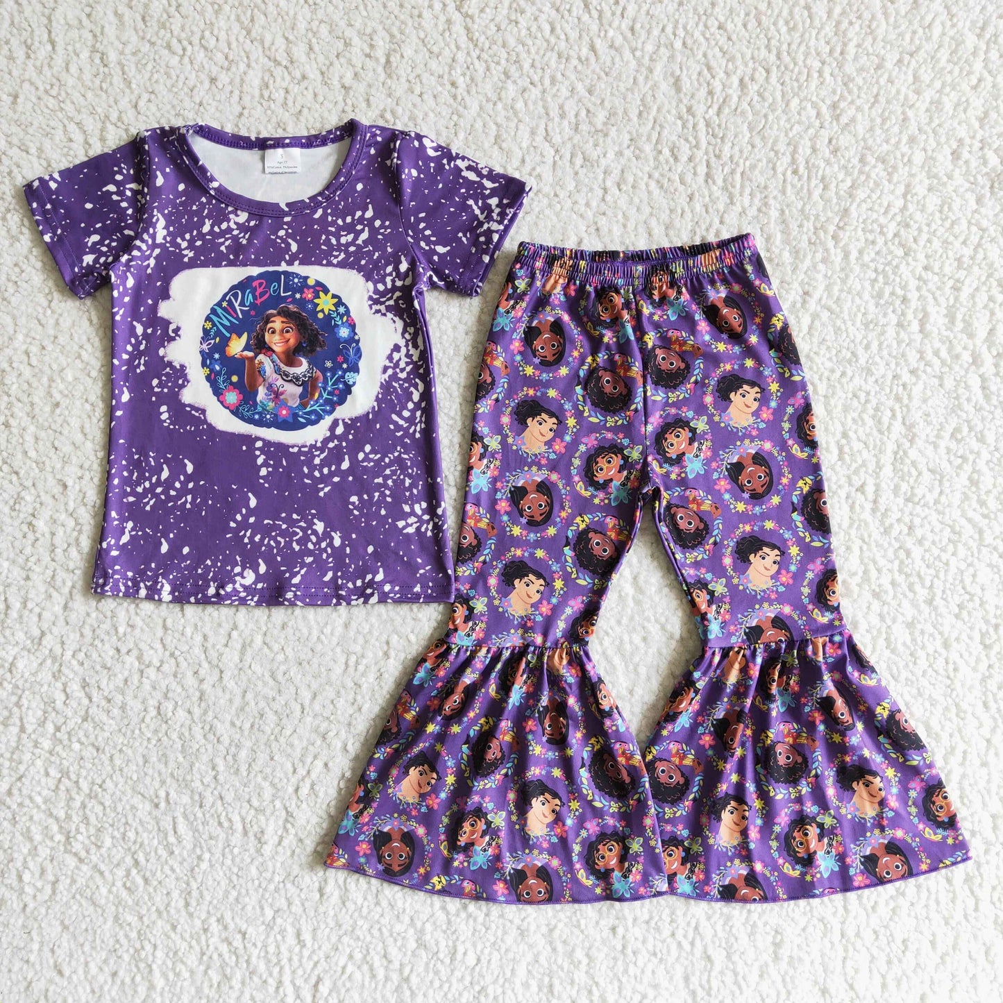 (Promotion)Short sleeve bell bottom pants outfits GSPO0043