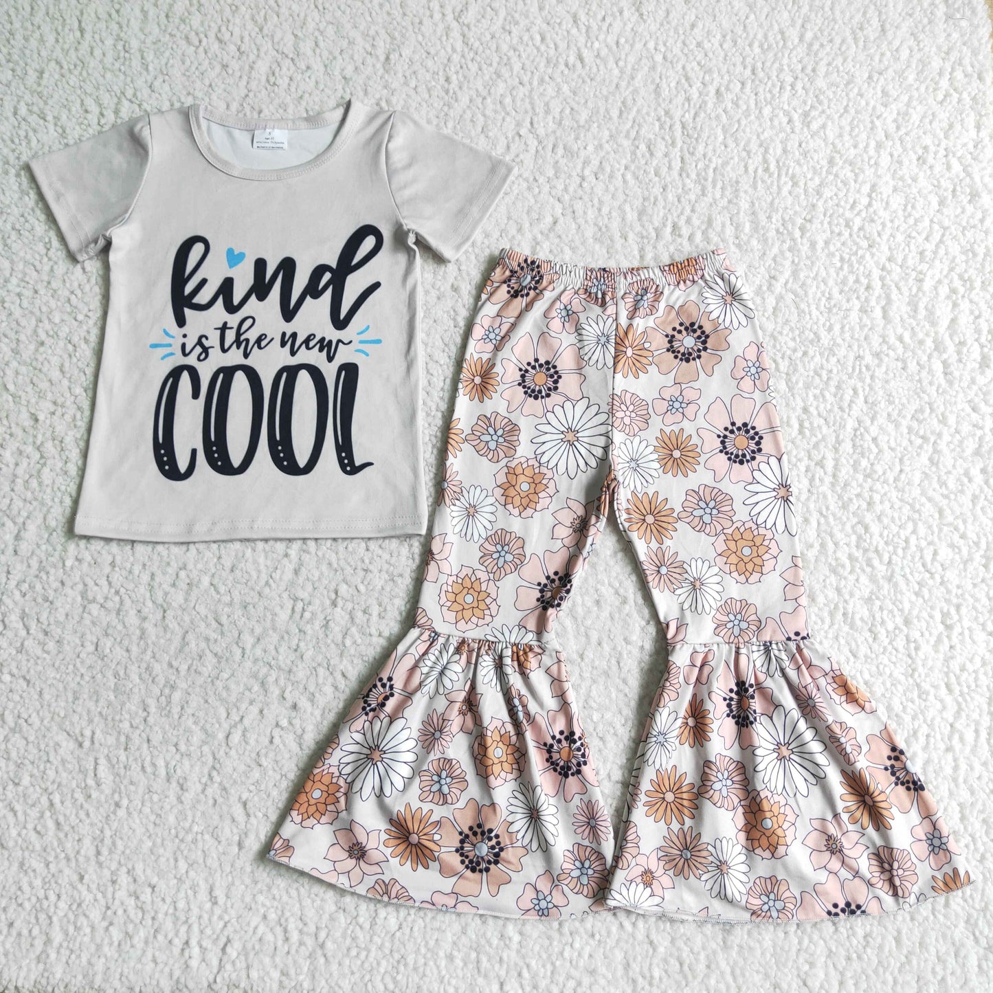 (Promotion)Short sleeve bell bottom pants summer outfits GSPO0070