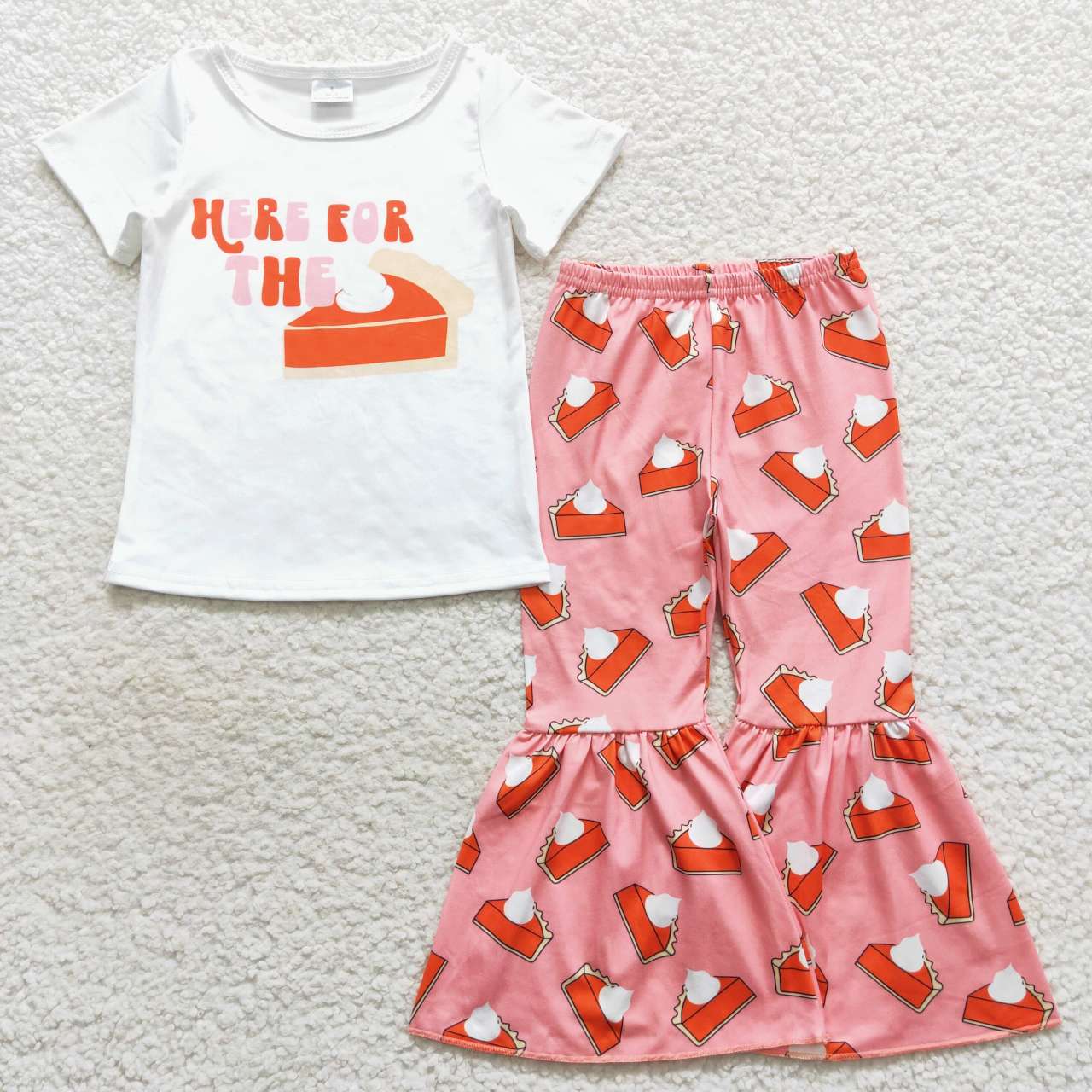 Pumpkin Pie Print Girls Fall Outfits Sisters Wear