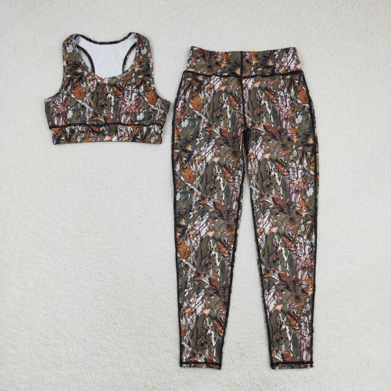 GSPO1460 Adult Branch Print Woman Yoga Clothes Set