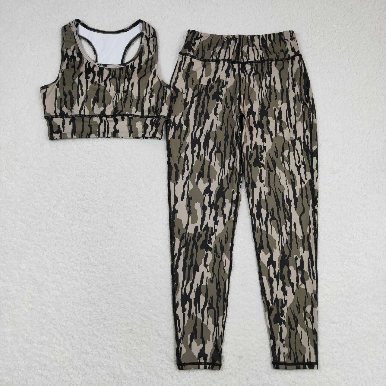 GSPO1461 Adult Camo Print Woman Yoga Clothes Set