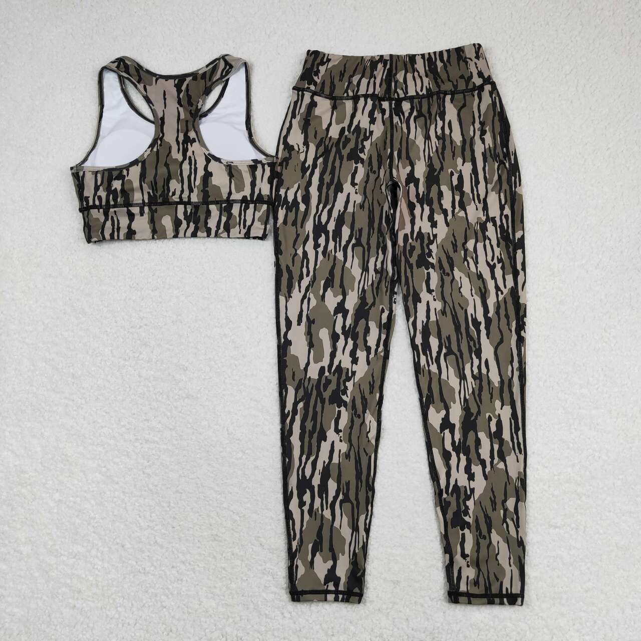 GSPO1461 Adult Camo Print Woman Yoga Clothes Set