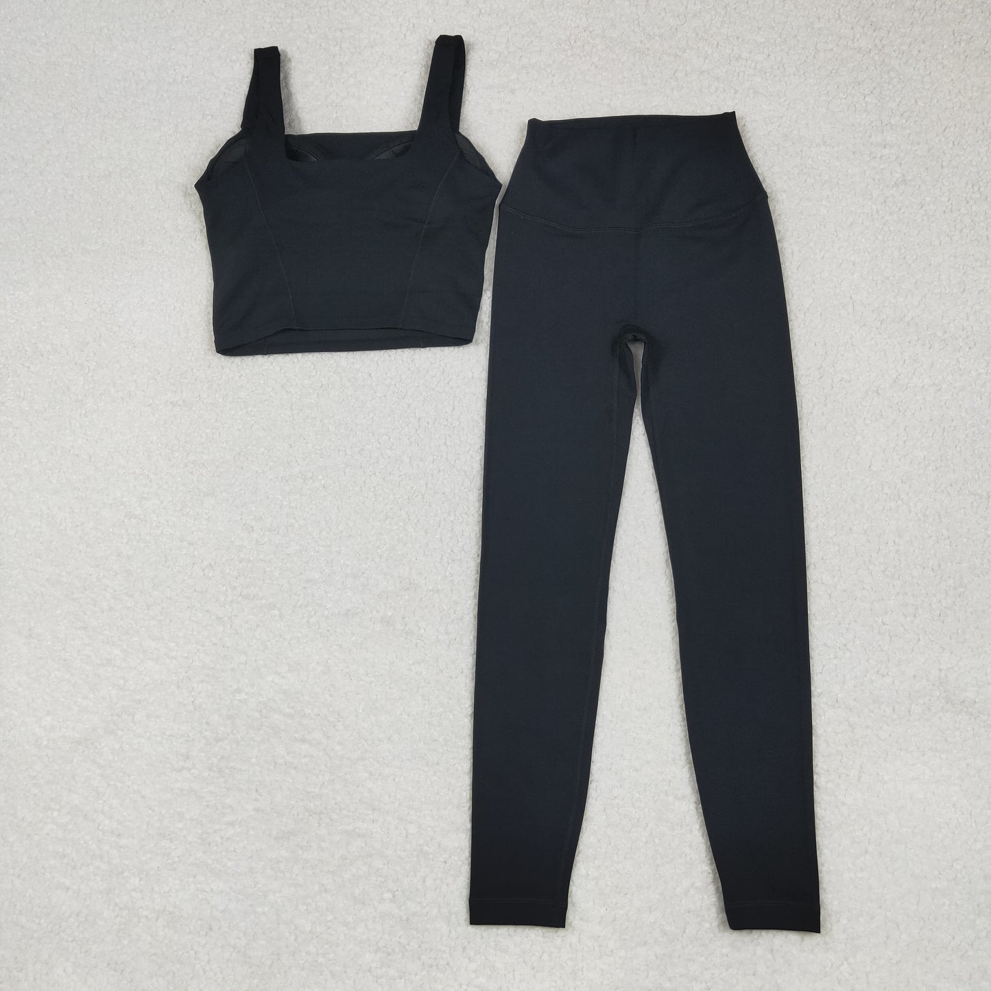 USA-Shop GSPO2037 Adult Black Color Tank Top Pants Woman Yoga Outfits